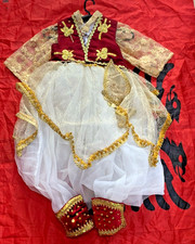 NEW ALBANIAN TRADITIONAL POPULAR FOLK COSTUME SUIT GIRLS-3-5 YEARS-HANDMADE-RARE