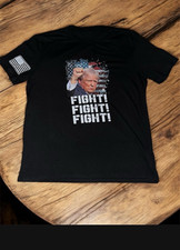 Men's XL Black Polyester Graphic Patriotic Flag Short Sleeve Crew Neck T-Shirt