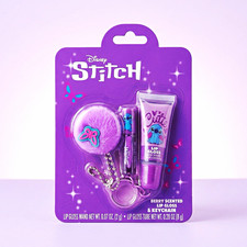 Disney Stitch Berry Scented Lip Gloss & Keych...