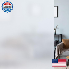 LUTE Window Privacy Film Frosted Glass Window Film Bathroom Static Cling Removab