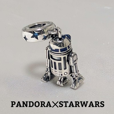 PANDORA Star Wars R2-D2 Dangle Charm Silver Blue Enamel