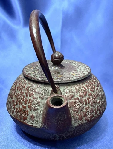 Tetsubin Nanbu Tekki Japanese Iron Kettle Iron Ironware Rock Casting - Picture 3 of 10