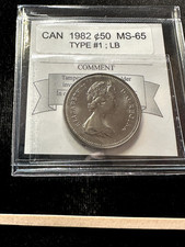 1982 Type #1 LB  Coin Mart Graded Fifty ¢50 Cent **MS-65**.
