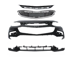 Fit For Chevy Malibu 2016 2017 2018 Front Bumper Cover Kit Valance Grille Grill