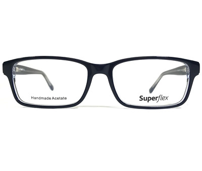 SuperFlex Groß Brille Rahmen SF-568 S301 Marineblau Klar 56-16-145