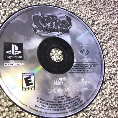 Spyro: Ripto's Rage (Sony PlayStation 1, 1999) Disc Only