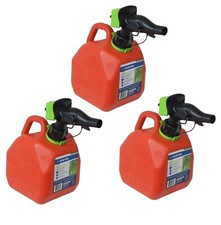 Lot Of 3 Scepter 1 Gallon Capacity SmartControl Gas Can, FR1G101, Red