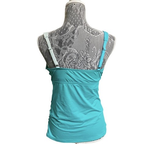 LANDS’ END Damen Tankini kreuz und quer verstellbare Träger Gr. 8L türkis Bügel - Bild 4 von 9