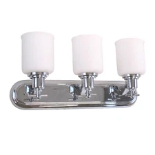 Kalco Olivie Polished Chrome 3 Light Adjustable Arm Bath Wall Orig $807