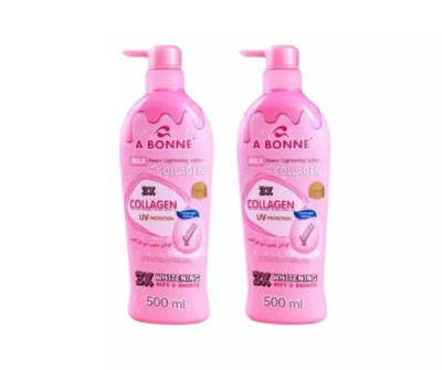 2 x 500ml : A Bonne Milk Power Lightening Lotion Plus Collagen Moisturizing