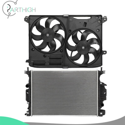 #ad #ad Radiator and Dual Cooling Fan Kit Car Electric For 2013 2014 2018 Ford Fusion $113.88