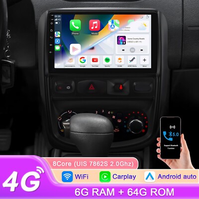 Car Radio GPS Androrid 13 For Renault Duster 2010-2015 CarPlay WIFI DSP AM 6+64G