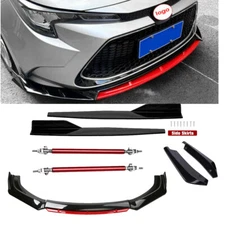 Front Bumper Lip Spoiler Splitter Rear Lip Side Skirt For Toyota Corolla Body K