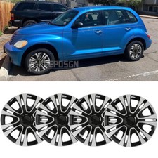 15 Set Of 4 Silver Wheel Covers Snap On Full Hub Caps For Chrysler Pt Cruiser 15 Set Of 4 Silver Wheel Covers Snap On Full Hub Caps For Chrysler Pt Cruiser