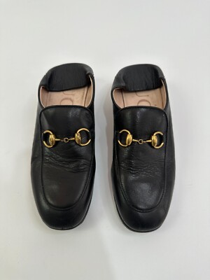 Gucci Leather　Horsebit Loafers Black 36 Women's Gucci Horsebit loafer in black leather | GUCCI® US