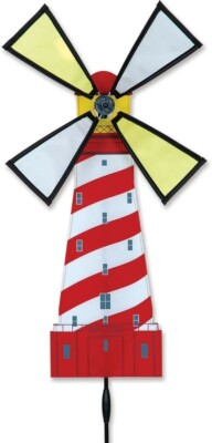 White Shoal Lighthouse Garden Wind Spinner Whirligig by Premier Designs