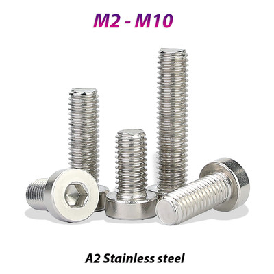 M2-M10 Zylinderschrauben DIN 7984 niedriger Kopf Edelstahl A2 V2A Innensechskant
