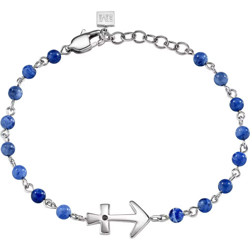 Morellato Pulsera Hombre Marinara Cristales Nobile SAKB09 Ajustable 21Cm Plata