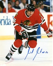 Michel Goulet Autographed 8x10 Chicago Blackhawks   # S283