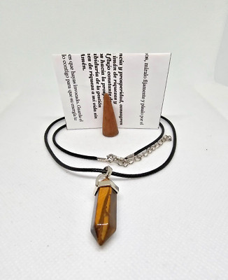 COLLAR DE CUARZO OJO DE TIGRE / TIGER'S EYE PROTECCION Y BUENA SUERTE EXITO