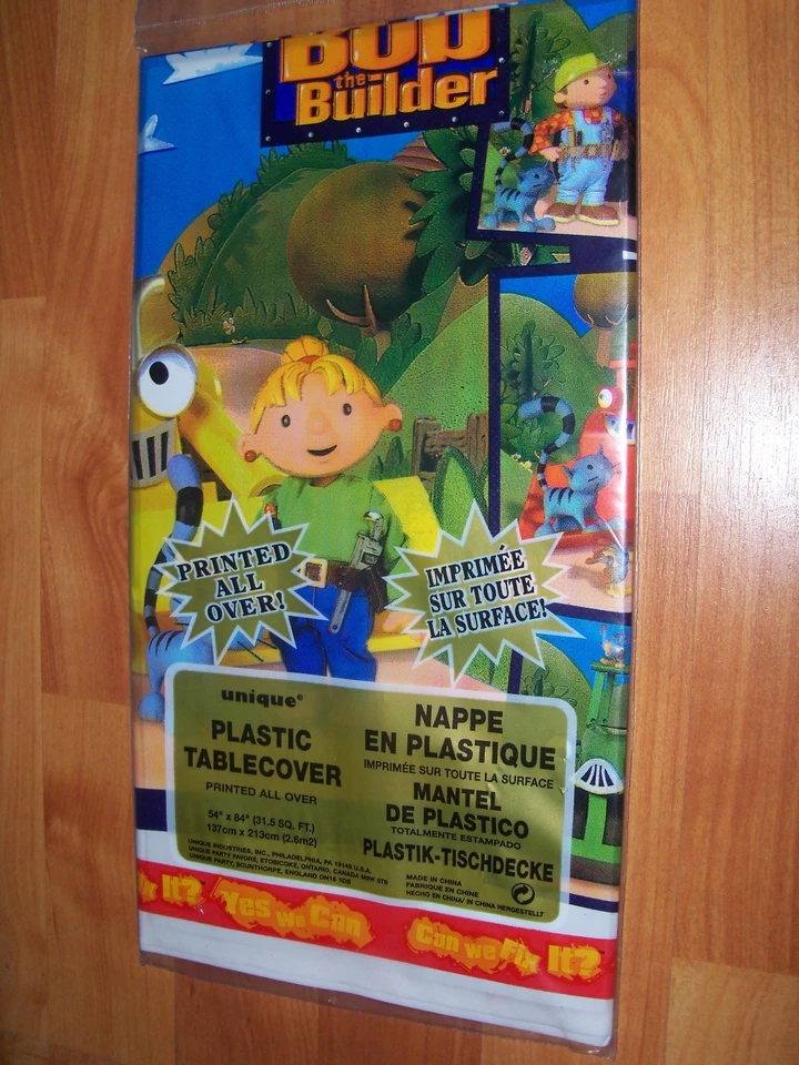 Bob the Builder Birthday Party Supplies Multi-color 7pc Lot 1999 Unique NOS - Image 3 of 4