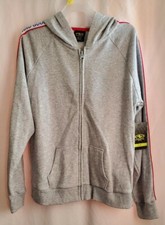 NEW Girl's Hoody Fleece Jacket / 10-12 Large/ Plus/ Heather Grey