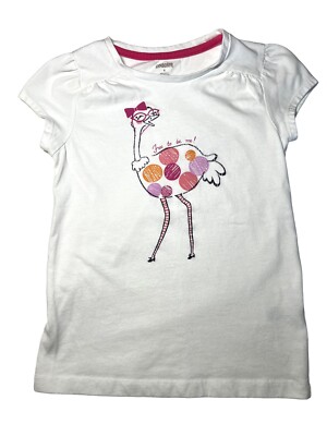 Gymboree girls 8 knit top T-shirt ostrich W/''free to be me'' Text PO GRT CND