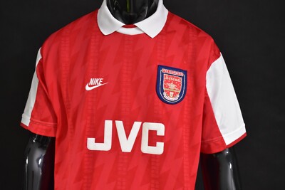 GUNNERS 1995-96 NIKE ARSENAL FC Home Football Shirt (SIZE L) | eBay UK