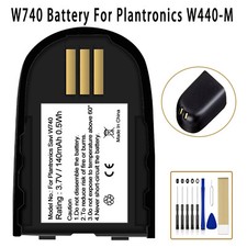 For Plantronics Savi W740 W745 W440 W445 WH500 Li-ION W740 Battery Tools USA