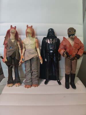 STAR WARS Vintage 12-in Figure LOT/SET 1998 DARTH VADER/ JAR JAR/ PONDA BABA