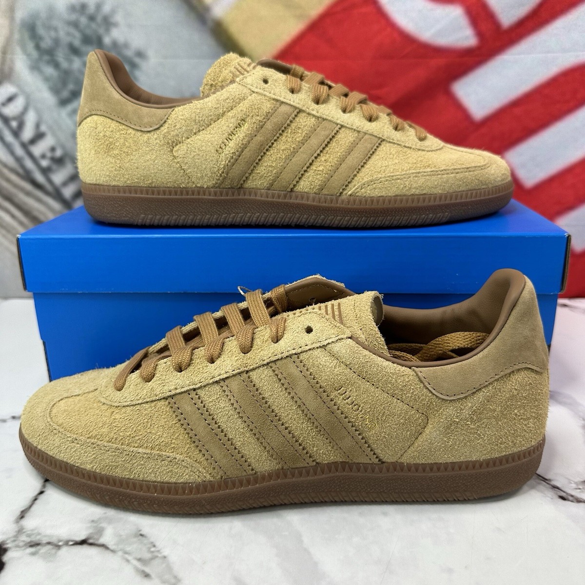 靴 JJJJound adidas Originals Samba Tobacco adidas Samba OG JJJJound Tobacco Men's - ID8709 - US
