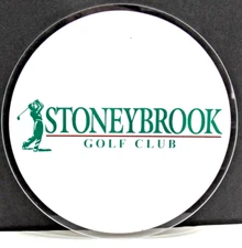 ⛳️  StoneyBrook GOLF ADVERTISEMENT Sign Round Plexiglass 10"  New Old Stock #CB