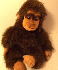 Hosung Baby Chimp Monkey Full Body Puppet Plush Flocked Rubber Face Realistic
