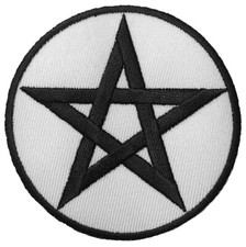 Pentacle Circle Sign Star Jacket DIY Costume Design Symbol Sew Iron on Patch WB