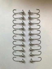NEW 1/8 OZ ROUND JIG HEADS WITH WIRE KEEPER , 1/0  HOOKS , 20 PC
