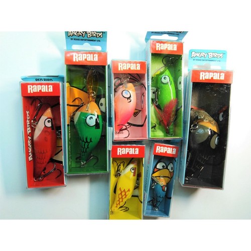 Express Ship Rapala Angry Birds Set of 7 Lures LIMITED EDITION Rapala Collector - Picture 1 of 4