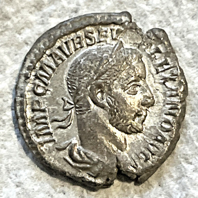 Ancient Roman Empire Silver Coin Severus Alexander 222-235 AD. AR Denarius