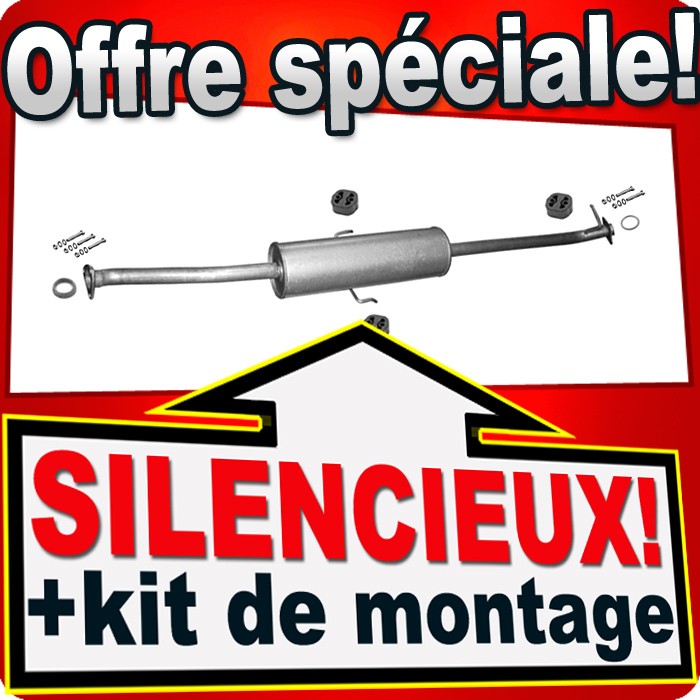 Silencieux intermédiaire Honda CR-V 2001-2007 en acier haute résistance