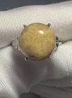 Natural Silicified Coral Fossil Flower Agate Ring/ Adjustable — photo 6