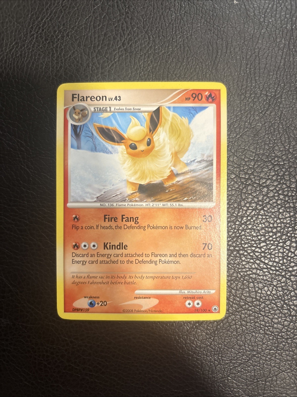 NM Flareon Reg. Rare 18/100 Majestic Dawn (MD) Set Pokemon Card