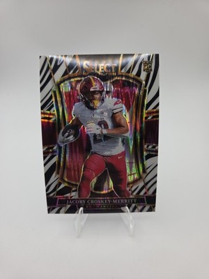 2025 Panini Select Zebra Jacory Croskey Merritt - Case Hit SSP