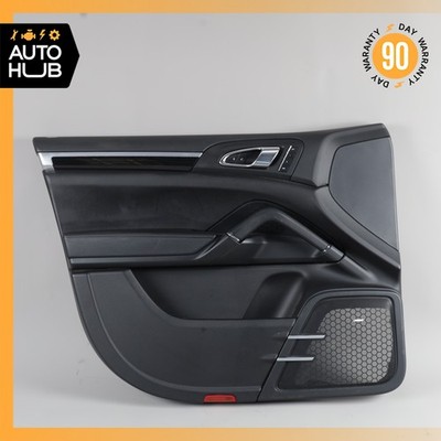 11-18 Porsche Cayenne 958 Front Left Driver Side Interior Door Panel Black OEM