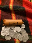1 Roll of 1964 d 40 Washington 90% Silver Quarters  Circulated 1964 & Older