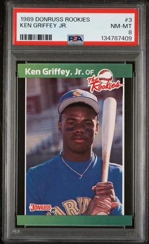 1989 Donruss The Rookies #3 Ken Griffey Jr. PSA 8
