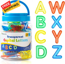 52 Pcs Translucent Capital Letters   Light Table Toys, Manipulatives and...