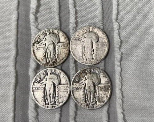 $1 Face Value - 90% Silver Standing Liberty Quarters Circulated