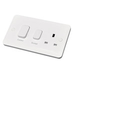 Schneider GGBL4001S Cooker Switch 45A DP LED with Switched Socket 13A White