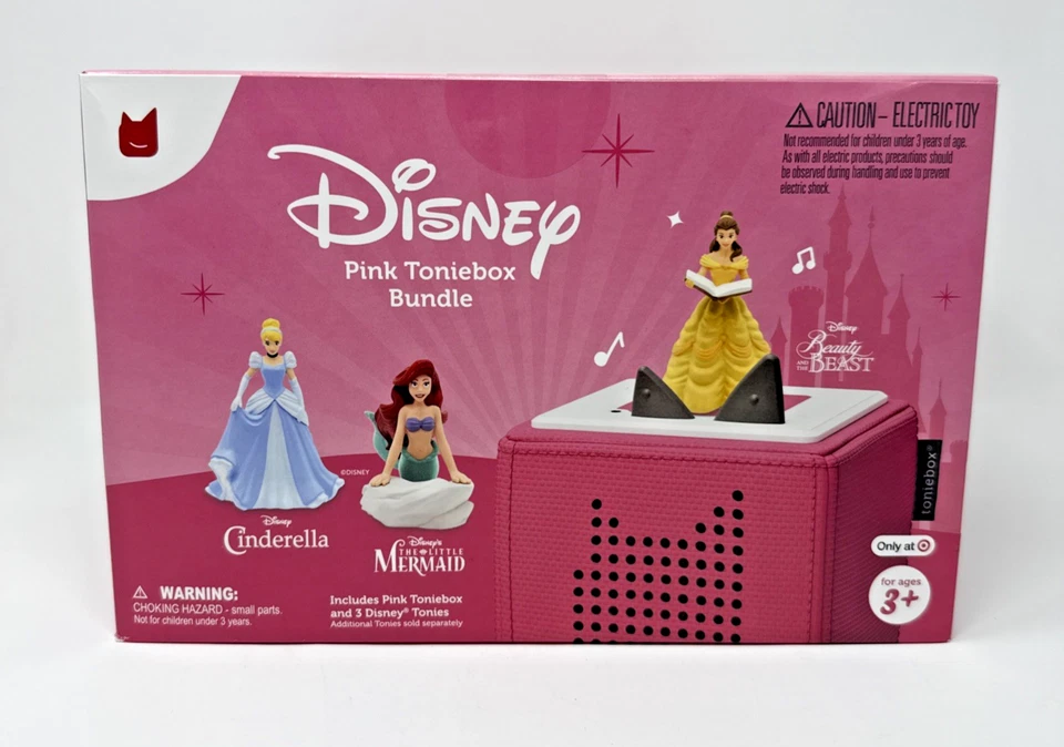 Tonies Disney Princess Pink Toniebox Bundle with Belle, Cinderella and Ariel New - Image 2 of 4