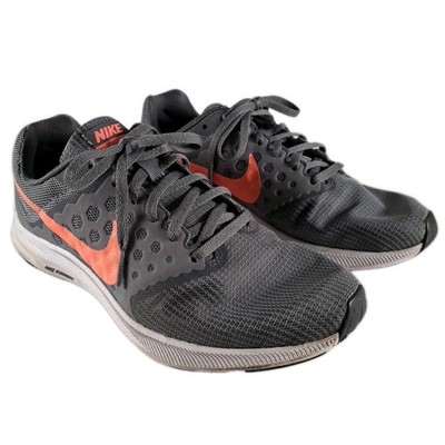 NIKE Downshifter 7 Running Shoes Gray Lava Glow Mesh Athletic Sneakers Womens 8