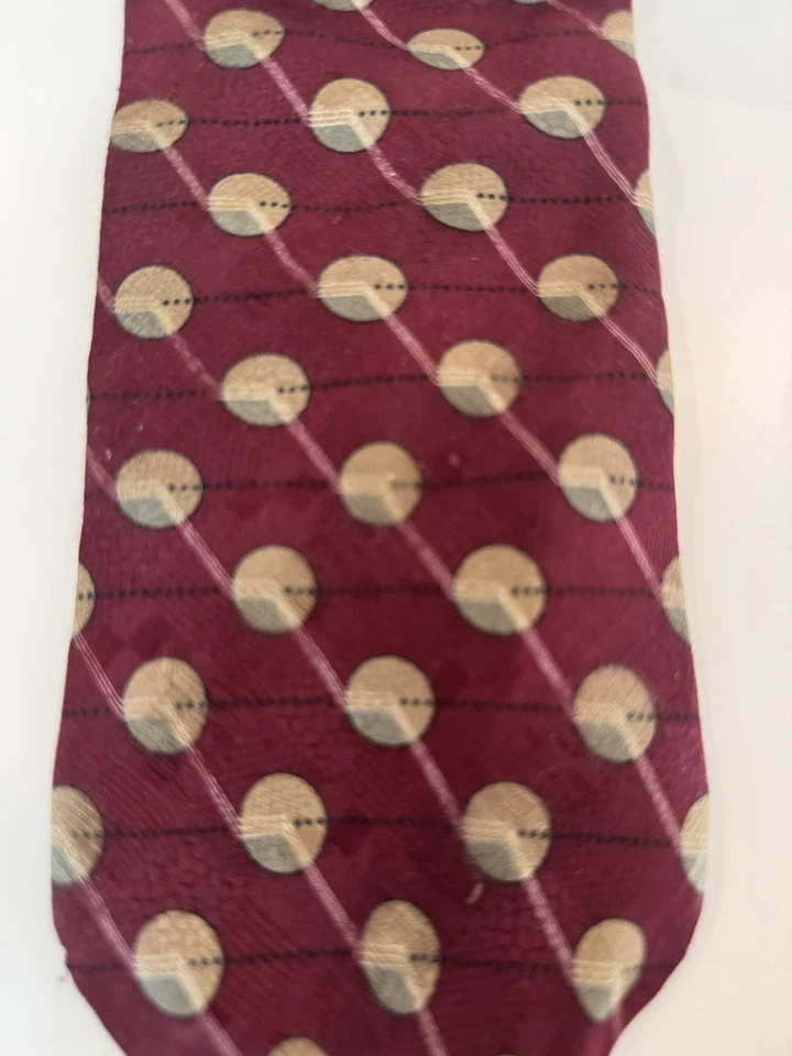 CORBATA HOMBRE KENNETH COLE BORGOÑA CON MARRÓN Y VERDE Foto 2 de 3